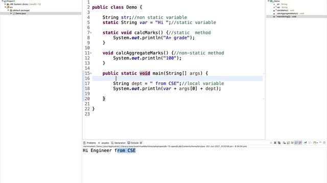 Java main method смотреть онлайн