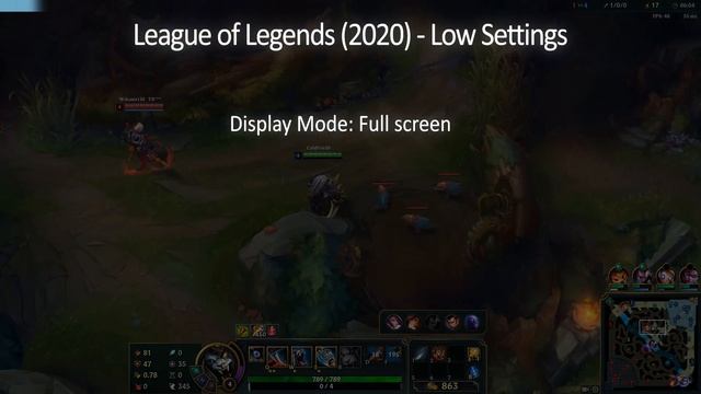 League of Legends (2020) Nvidia GeForce 940M | Intel i5 5200U смотреть онлайн