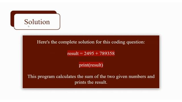 Python Programming Tutorial: Adding Two Numbers (2495 and 789358) || #python #coding #pythoncode смотреть онлайн