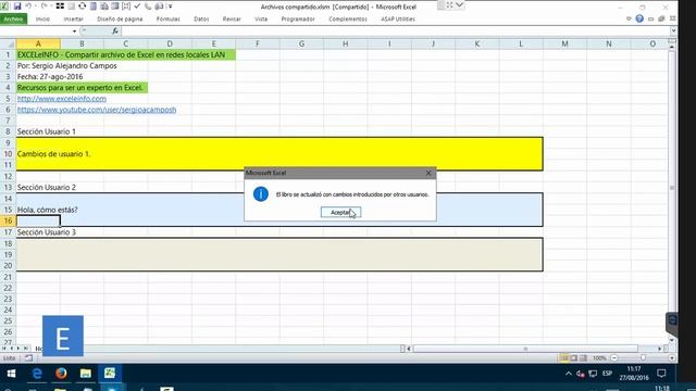 Compartir un archivo de Excel en una red local LAN | EXCELeINFO смотреть онлайн