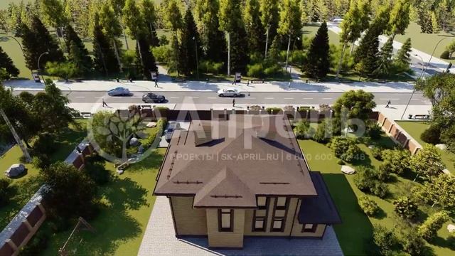 2-х этажный дом из пеноблоков с удобной планировкой