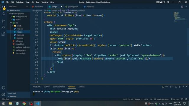 How to create a todoList app - ReactJS смотреть онлайн