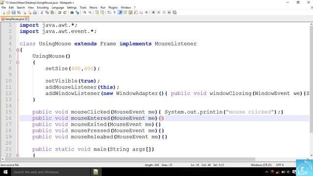 43. AWT: Using MouseListener | Hindi | Tech-Gram | смотреть онлайн