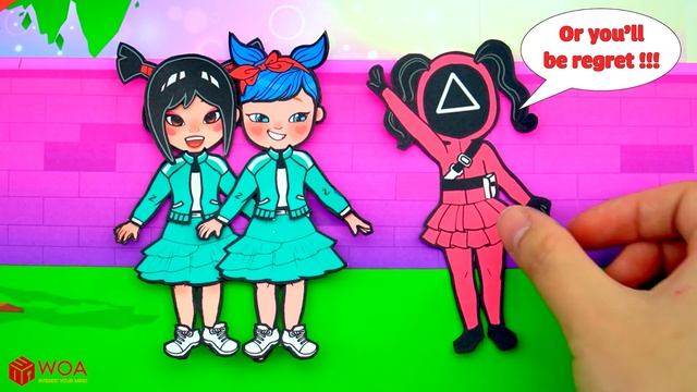 Oh! Squid Game Afraid of Injection - Good Doctor and Stubborn Students | Paper Dolls Story Animatio смотреть онлайн