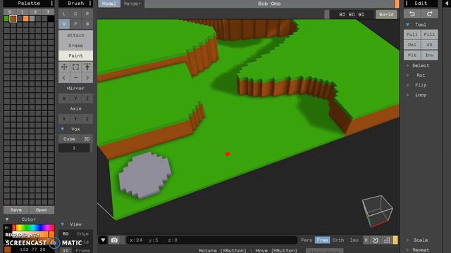 Super Mario 64 Voxel Art - Bob-Omb Battlefield смотреть онлайн