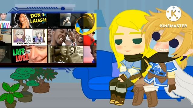 Link and Zelda react to 'Try not to laugh'|Part 2|By: @twomanyraptorsGAMING|Zelink|Swear warning|Re смотреть онлайн