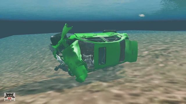 BeamNG.drive Game - Cars Ramp Jumps Over Giant Pizza on Bridge | Satisfying Vehicles Destruction # смотреть онлайн