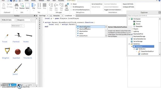 How to make a tool giver GUI in Roblox Studio смотреть онлайн