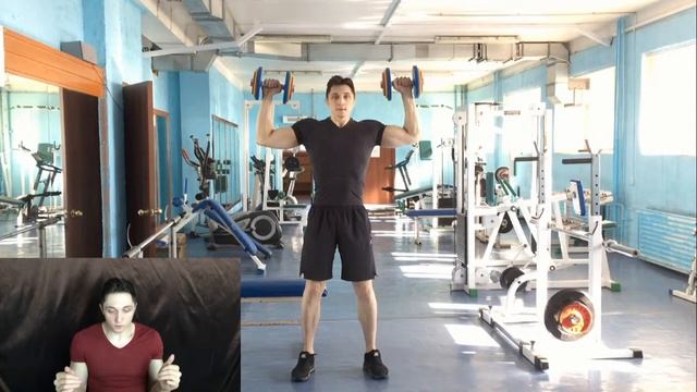 Жим гантелей стоя. Подробный разбор упражнения. смотреть онлайн
