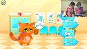 Котик Bubbu #1 заболел Лечим зубы хвостик делаем рентген Игровой мультик для детей Котенок Буббу