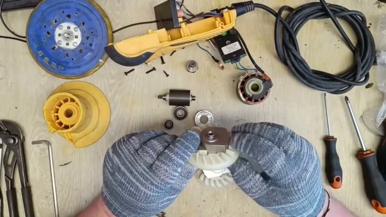 Ремонт шлифовальной машинки Schtaer SCH 150 | Замена подшипника ротора | Замена эксцентрика смотреть онлайн