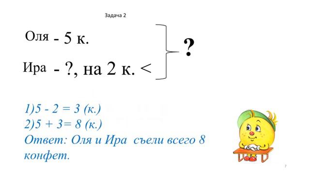 Урок математики 1 класс