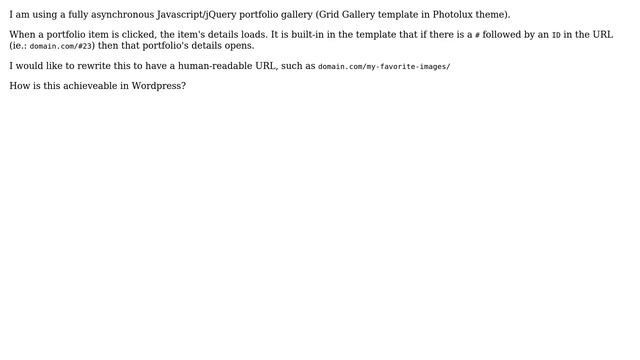 Wordpress: Creating custom URL for async content смотреть онлайн