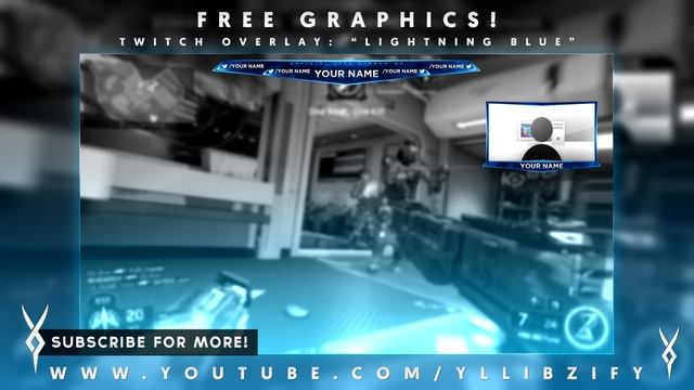 Free Graphics: Photoshop Twitch/Hitbox video overlay: "Lightning Blue" template #16 @YLLiBzify 2016 смотреть онлайн