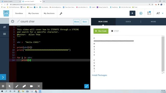 String Iteration in Python смотреть онлайн