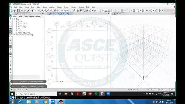 ETABS | Introductory Webinar | Structural Analysis | Sir Rabindar Kumar | ASCE QUEST Chapter смотреть онлайн