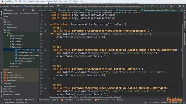 Hands-On Java Regular Expressions :Use Boundary Matcher for Beginning & End of Line|packtpub.com смотреть онлайн