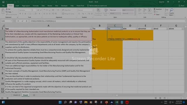 Find Words at the Cell, With excel using Mid, Find, Lower, Len and IF Error смотреть онлайн