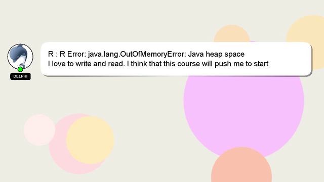 R : R Error: java.lang.OutOfMemoryError: Java heap space смотреть онлайн