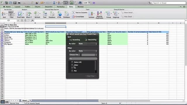 Excel sort filter (Mac) смотреть онлайн