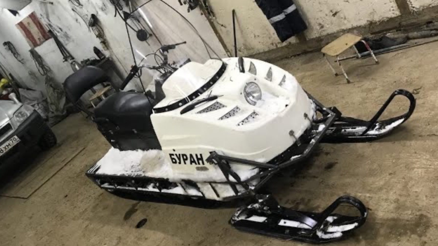 Переделка бурана на две лыжи. смотреть онлайн