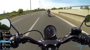 Harley Davidson Iron 883 vs Forty Eight 1200 - Acceleration  [1080p]
