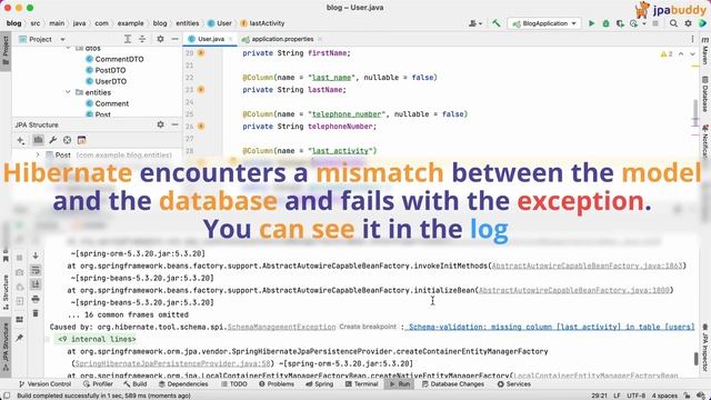 How to fix SchemaManagementException | JPA Buddy смотреть онлайн