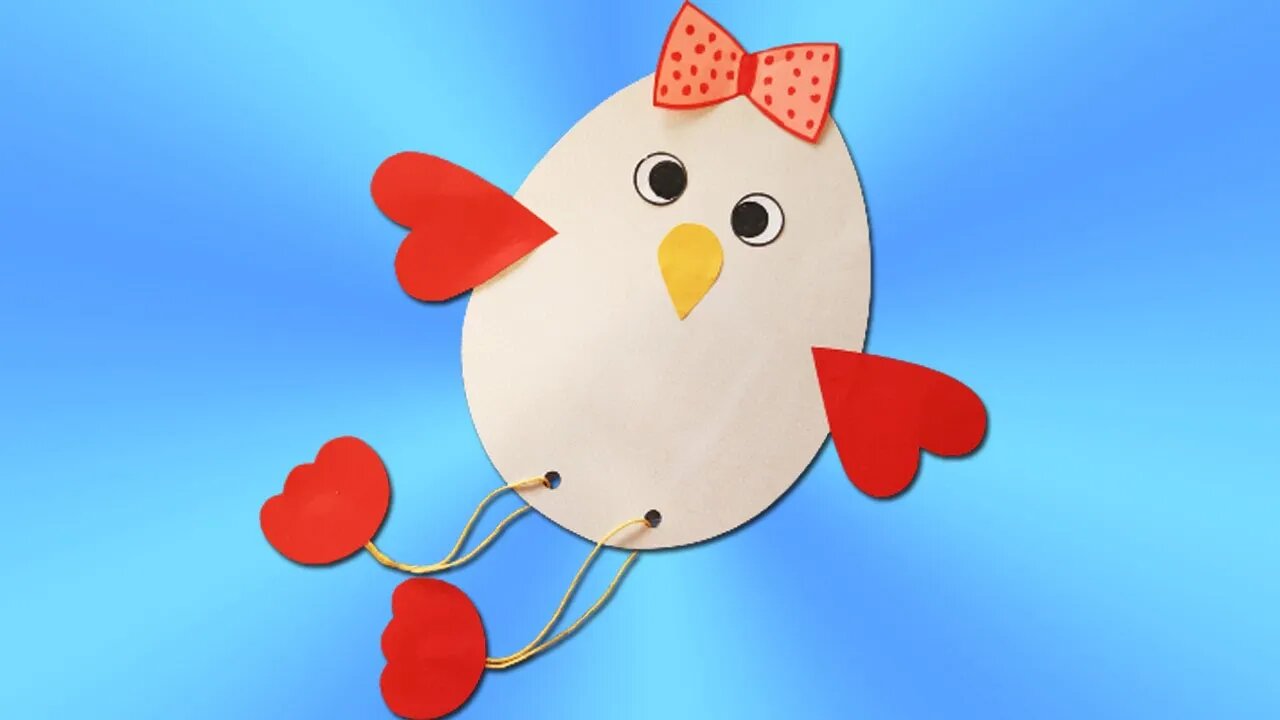 Поделка цыпленок из бумаги и ниток смотреть онлайн