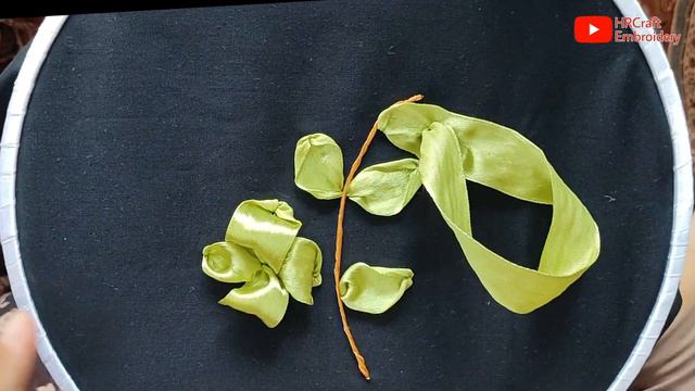 Sulam Pita Bunga Bugenvil || Ribbon Embroidery Bougainvillea Flower