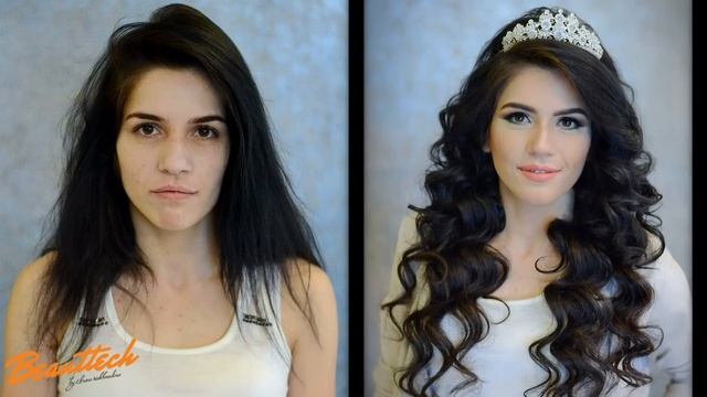 Свадебный макияж и прическа от стилиста Beauttech babek Plaza Сабины Ибрагимовой. смотреть онлайн