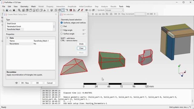 PrePoMax & CalculiX - Transfinite Volume Meshes