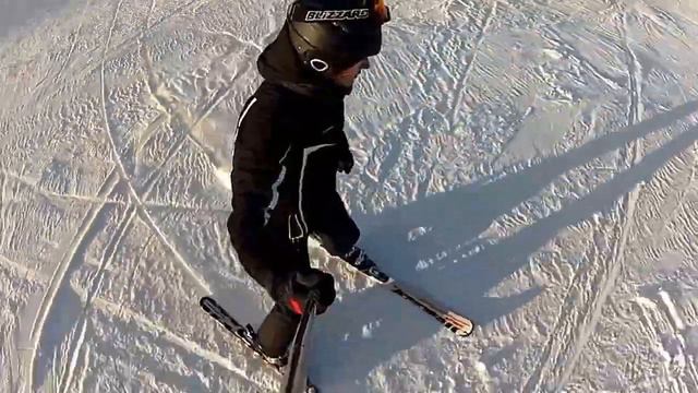 Первый раз на горных лыжах. Буковель 02.01.2016 смотреть онлайн