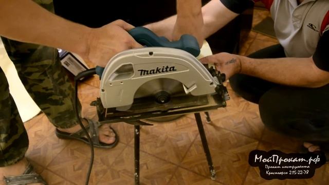 Как быстро пилить ламинат. Циркулярная пила Makita 5704R. Прокат инструмента в Красноярске. смотреть онлайн