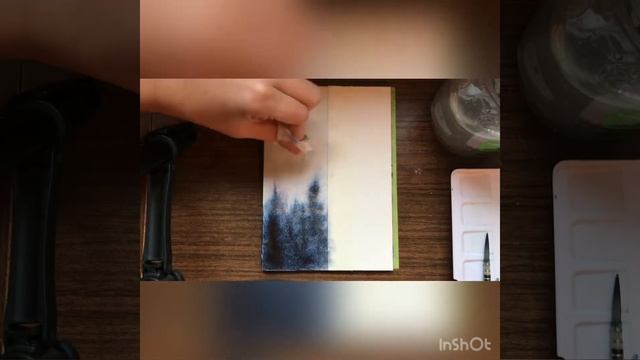 Лес и туман акварелью просто / Forest and fog by watercolor easily смотреть онлайн