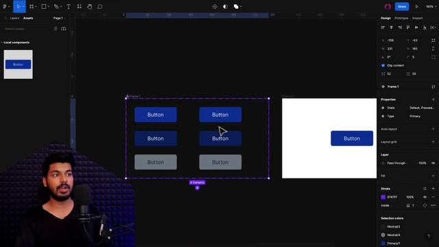 How to Design an Interactive Button in Figma: For Beginners смотреть онлайн