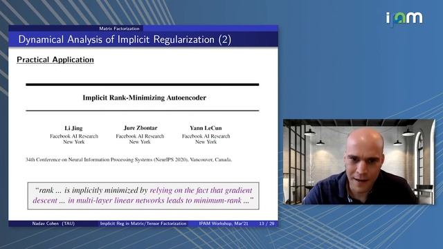 Nadav Cohen: "Implicit Regularization in Deep Learning: Lessons Learned from Matrix & Tensor Fac... смотреть онлайн