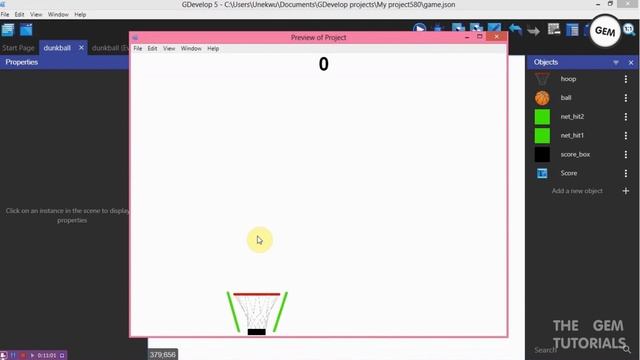 Dunk ball game | GDevelop 5 смотреть онлайн