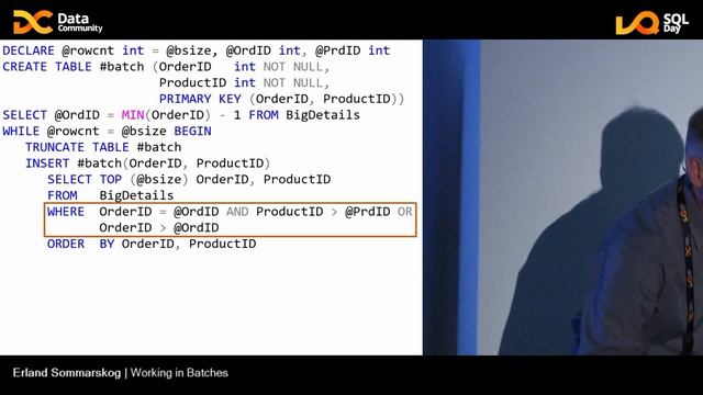 SQL Day 2019 | Working in Batches - Erland Sommarskog смотреть онлайн