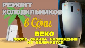 Холодильник Beko, не включается после скачка напряжения, (1-я серия)