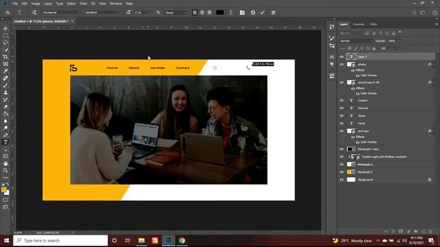 UI UX Design - Modern Digital Agency Website Design - Adobe Photoshop - Fazil Studio смотреть онлайн