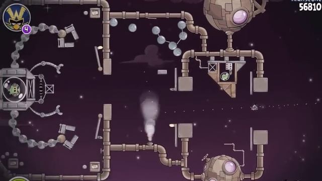 Angry Birds Space Brass Hogs Level M9-30 Mirror World 3 Star Walkthrough смотреть онлайн