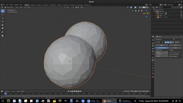 How to Combine Objects in Blender 2.8 Eevee (Boolean, Sub Surf Modifier, Remesh) смотреть онлайн