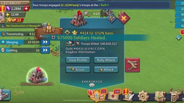 Lords Mobile - Wolf Bazil solo 13m troops using T3+T1 leaderless marches! смотреть онлайн