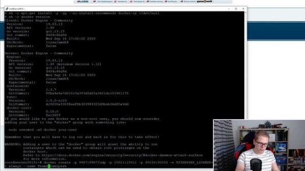 Teamspeak Server installieren mit Docker #Linux #Teamspeak #Docker #TS3 #install #kubernetes