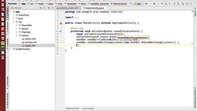 how to use seekbar in android смотреть онлайн