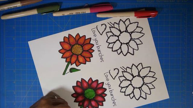 First Use Review Of Par Koo Permanent Markers| Not 2 Shabby Shop Farmers Market Digital Stamp|