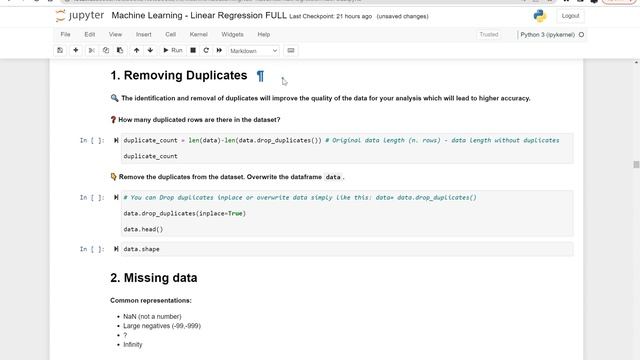 MACHINE LEARNING Tutorial Python Italiano 2022! | Rimuovere Duplicati da un Dataset | Scikit-Learn смотреть онлайн
