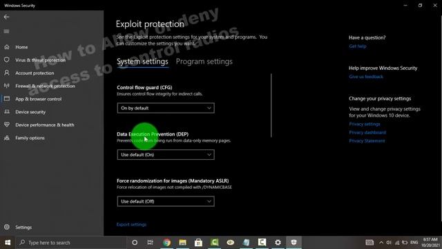 Windows 10 Home : Turn on or off Data Execution Prevention (DEP) смотреть онлайн