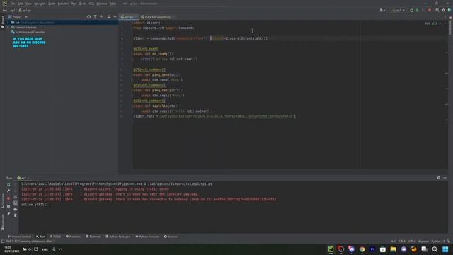 how to create a discord bot | part 1 | setup (discord.py) смотреть онлайн
