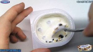 Распаковка и Обзор Еды «DANONE» ДаниСсимо Фантазия Хлопья в Шоколаде, 105 г.